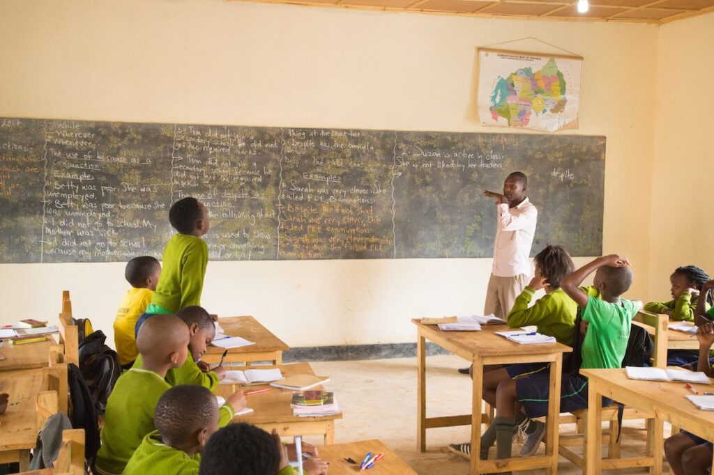 middle school classroom in africa