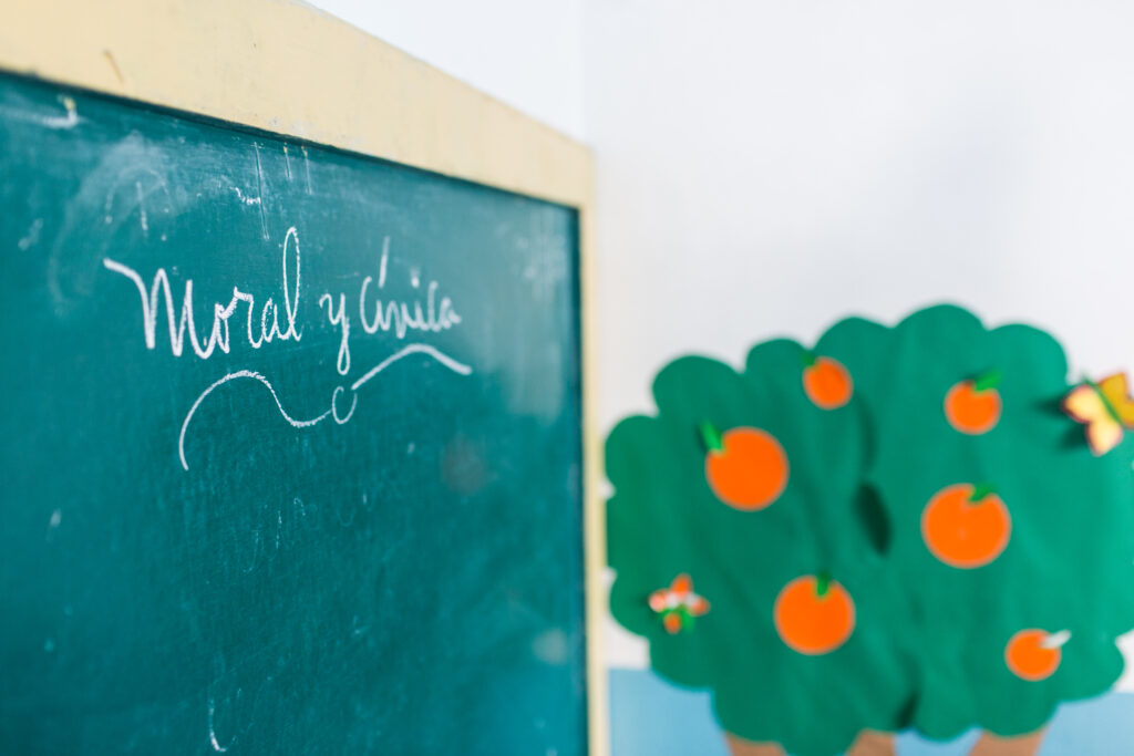 chalkboard with writing