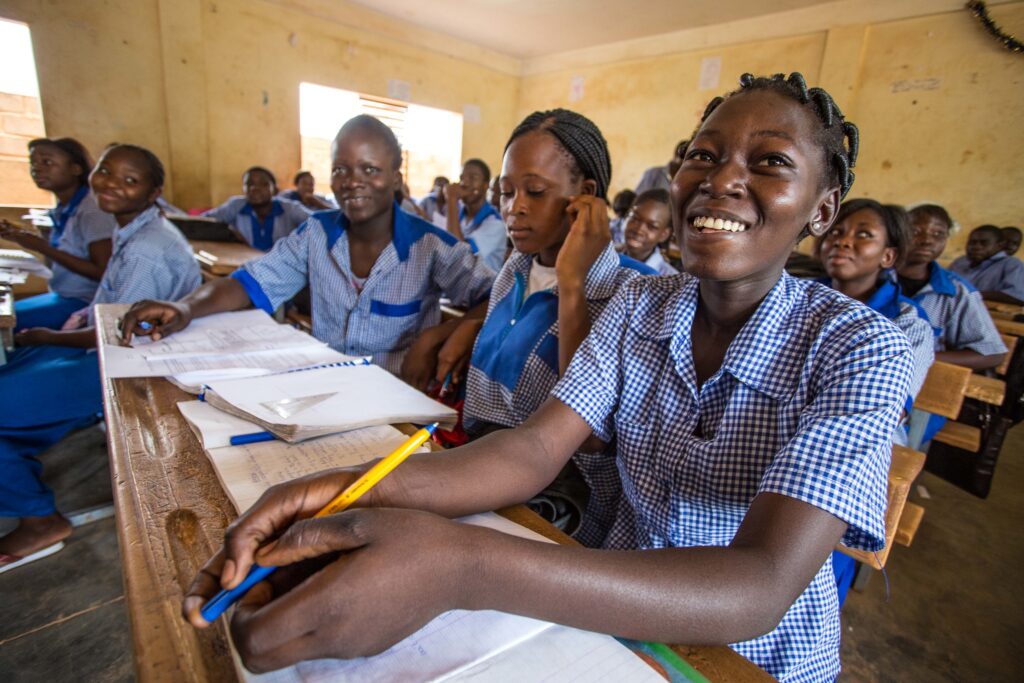 burkina faso students smiling