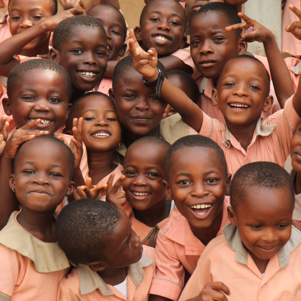 students in africa all smiling