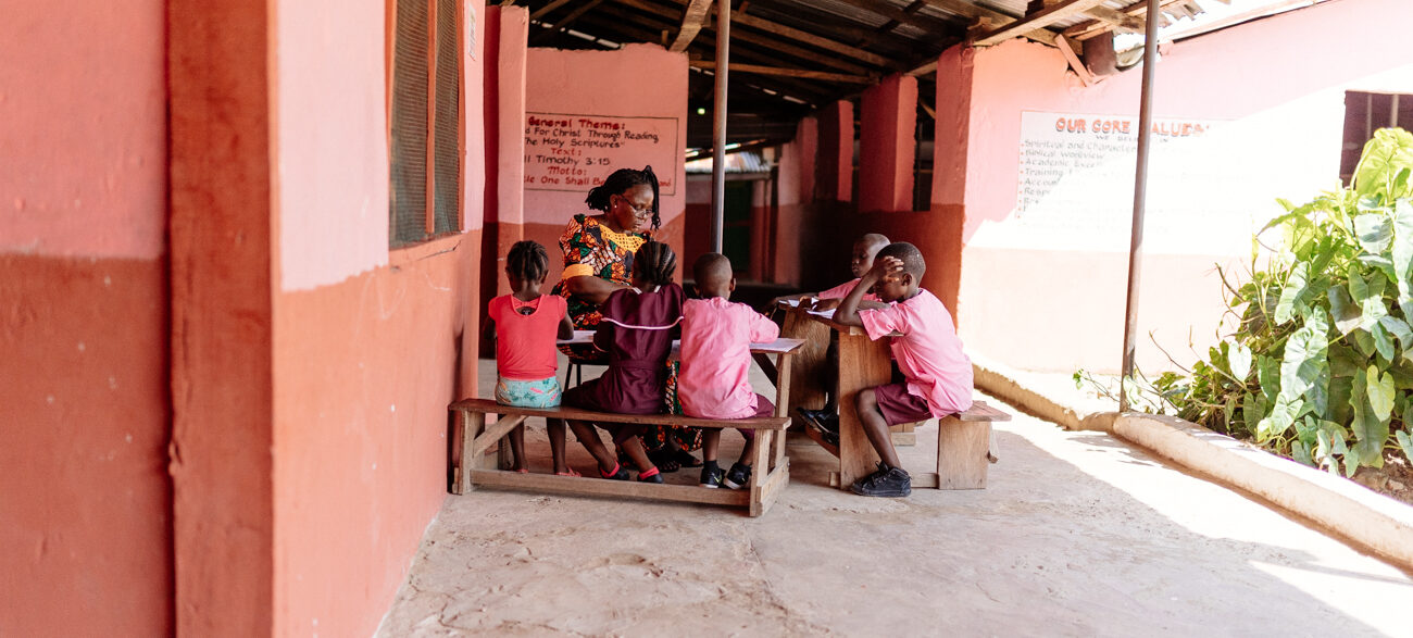 Liberia students studying