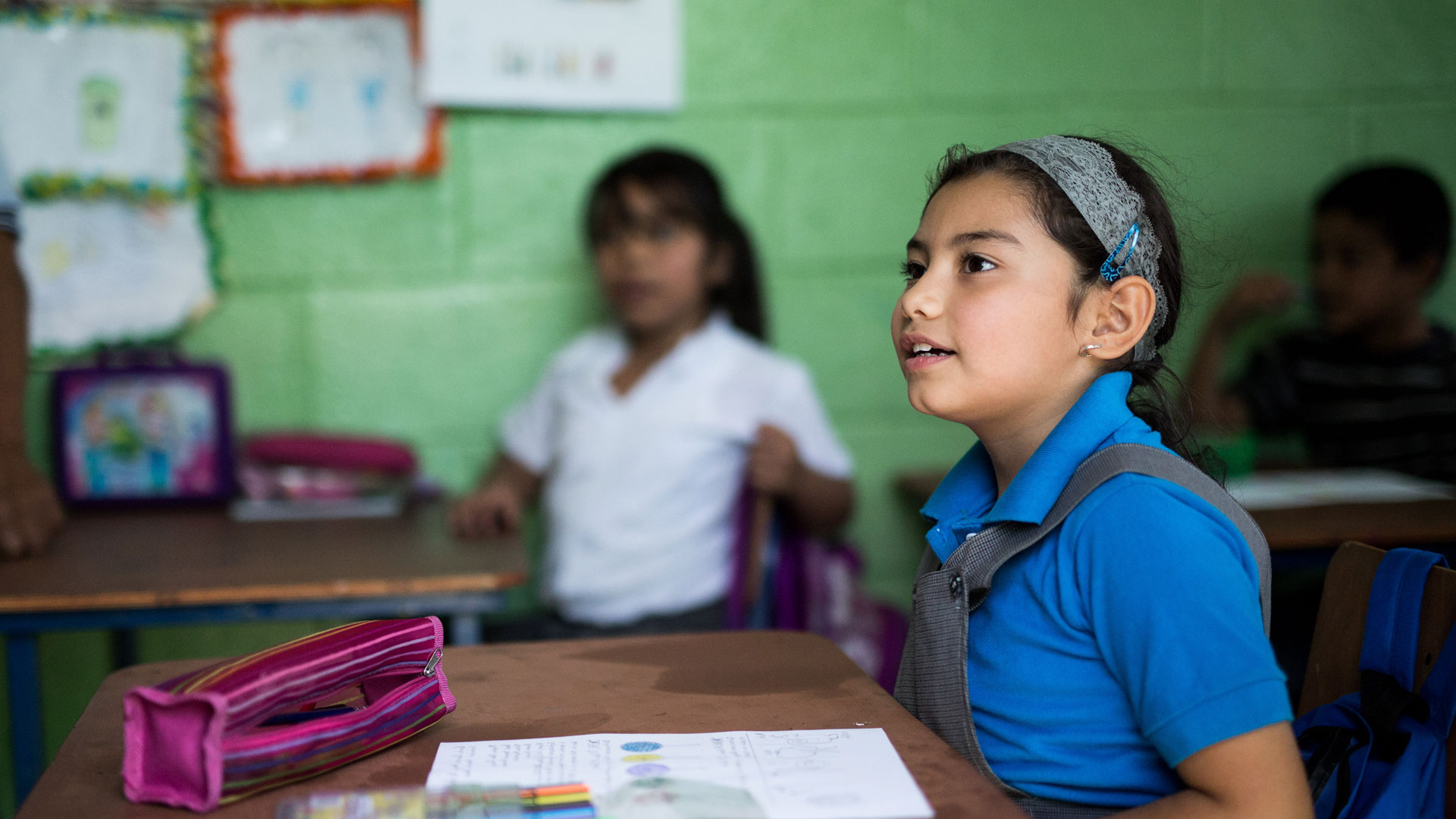 Latin American students at school.